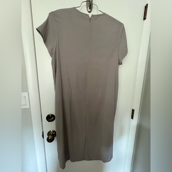 Universal Standards Vesper Polina Dove Gray Drape Dress Workdress NO BELT - Picture 11 of 16